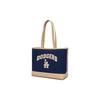MLB Artificial Leather Tote Bag, Shopping Bag, Commuter Bag, Handbag, Shoulder Bag Regular Unisex Navy Blue Casual 3AORL103N