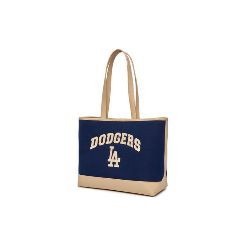 MLB Artificial Leather Tote Bag, Shopping Bag, Commuter Bag, Handbag, Shoulder Bag Regular Unisex Navy Blue Casual 3AORL103N