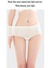 High-Quality Ice Silk Seamless Women's Panties with Antibacterial Cotton Crotch for Comfort and Peach Hips