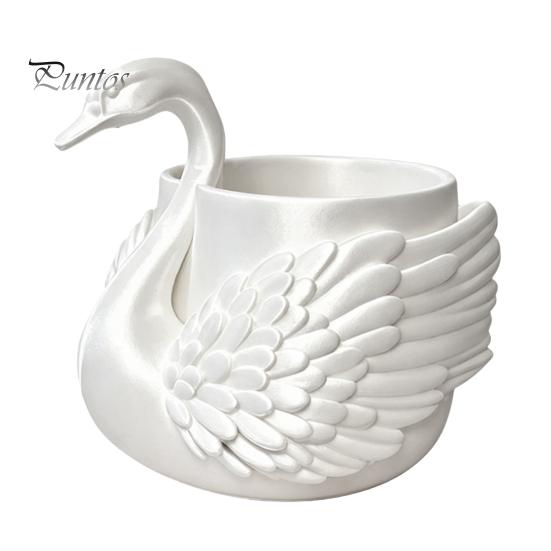 Professional Office Accessories Elegant Swan Pen Holder, Durable PLA Pencil Organizer, Decorative Large Stationery Storage Holder Capacity Container