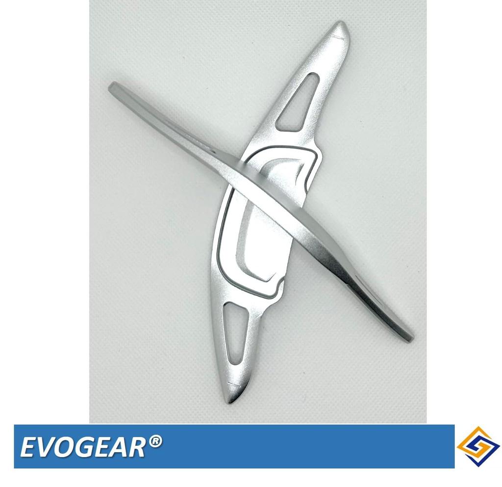 EVOGEAR Aftermarket Aluminum Alloy Paddle Shift Covers for Mazda 3 BP Series 2019 and DM Series 2019 Silver Sedan/Fastback (May 24, Onwards) CX-30