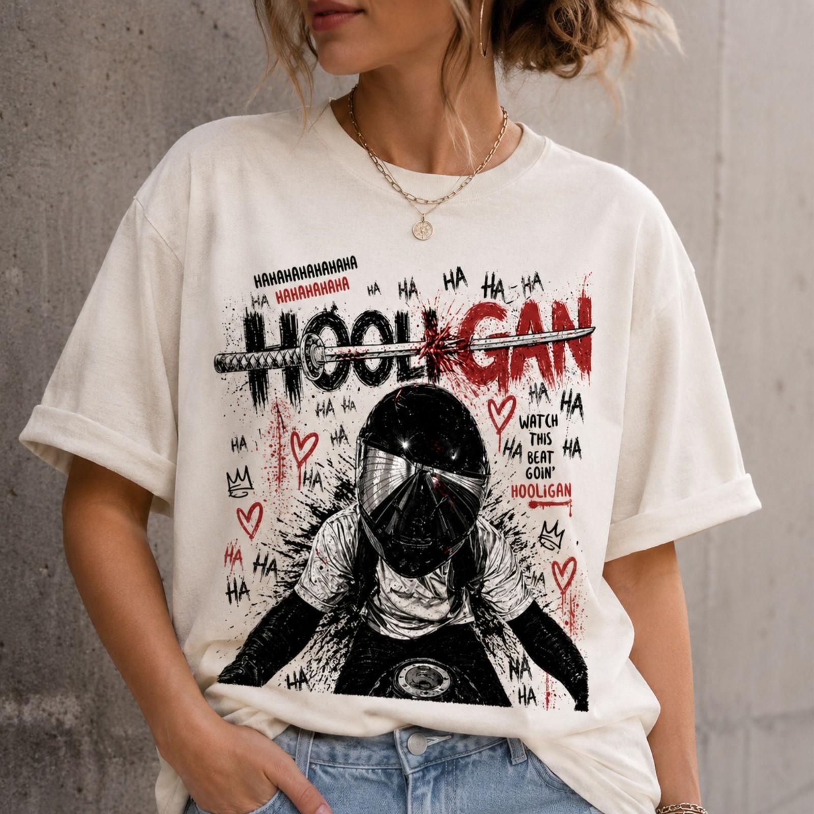 BTS World Tour Hooligan Shirt Kpop Streetwear Graphic Fan Tee M