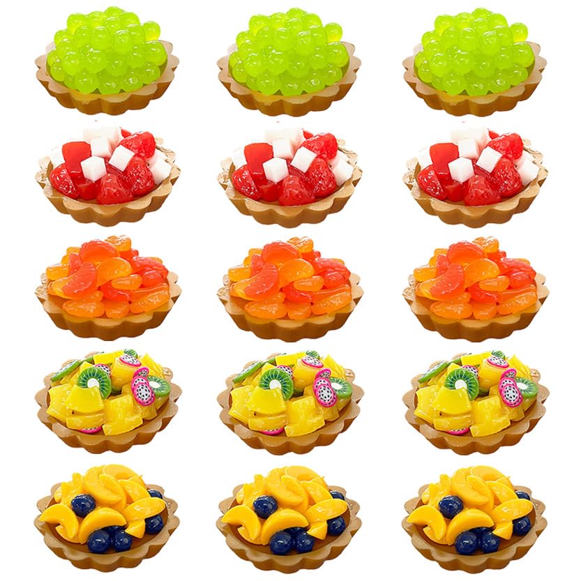

Realistic Fruit Tart Food Samples with Ball Chains Types x 3 of 15 Pieces Ideal for and Early Childhood Care Realistic Food Pretend Capsule Fairs (5