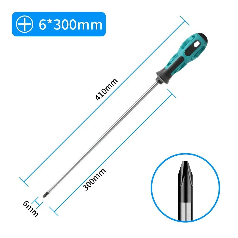 6mm Dia Magnetic Screwdriver Insulated Rubber Handle Slotted Screwdrivers Anti Slip Phillips Screwdriver Installation