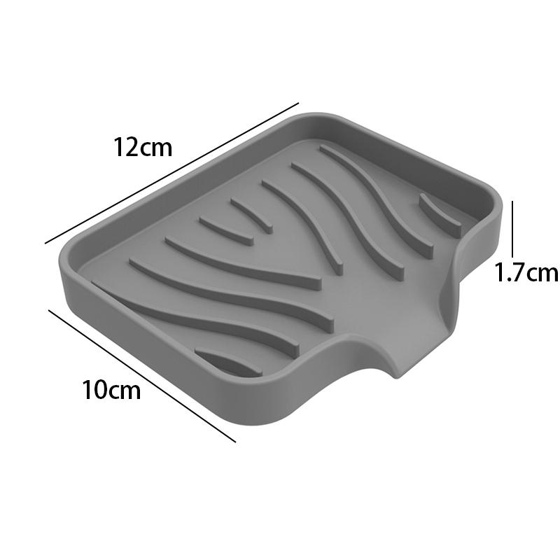 Silicone Drain Soap Box Anti-slip Soap Tray Dishes for Bathroom Washing Table Soap Tray Free Punch Drain Rack BXFZH05