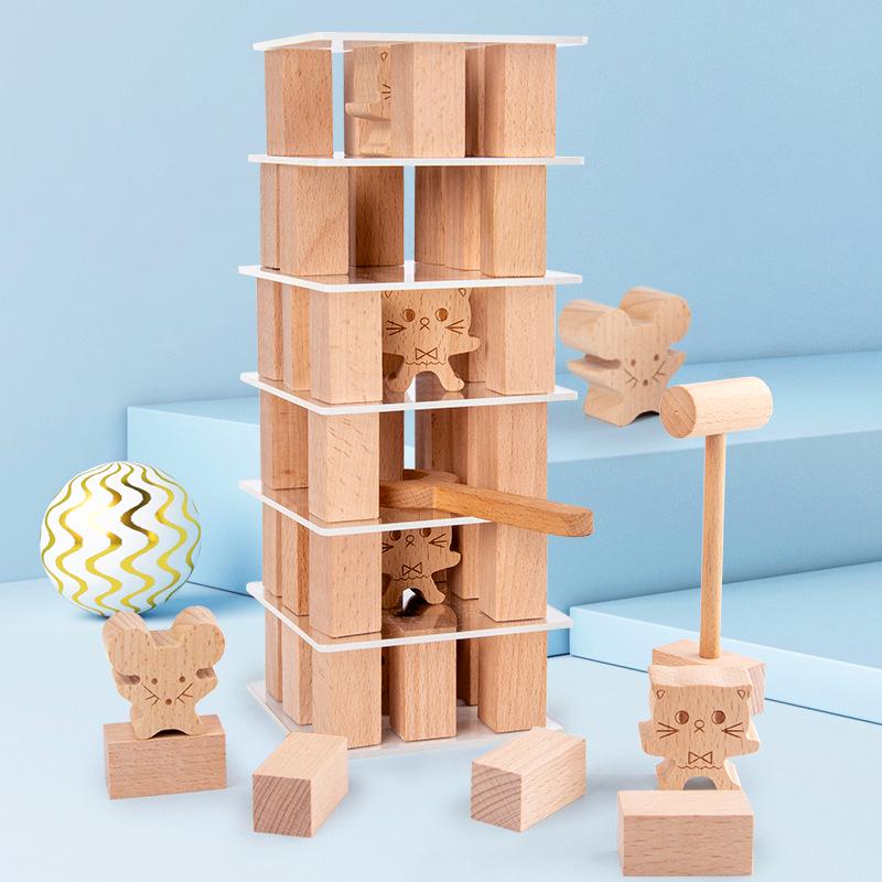 

Cross-border Cat and Mouse Battle Jenga: Educational and Creative Balance Toy for Babies