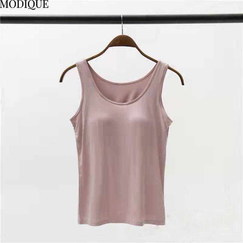 MODIQUE Maiou Casual de Damă cu Pad pentru Sân Fără Sârmă, Vestă cu Bretele, Cămașă de Bază, Mărimi Mari, Camișol, Lenjerie