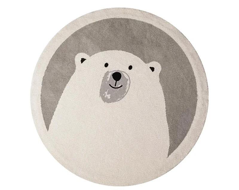 Cartoon Carpets for Living Room Cute Bedroom Decor Round Rugs Non-slip Chair Floor Mat Children's Room Bedside Carpet Study Rug