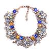 Short Necklace Women's Fashion Jewelry Full Diamond Exaggerated Flower Necklace Clothing Accessories