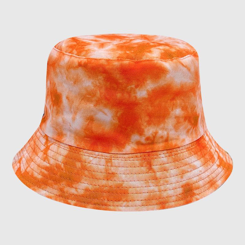 Neutral Summer Tie Dye Printed Fisherman Hat Outdoor Breathable Hat Sunshade