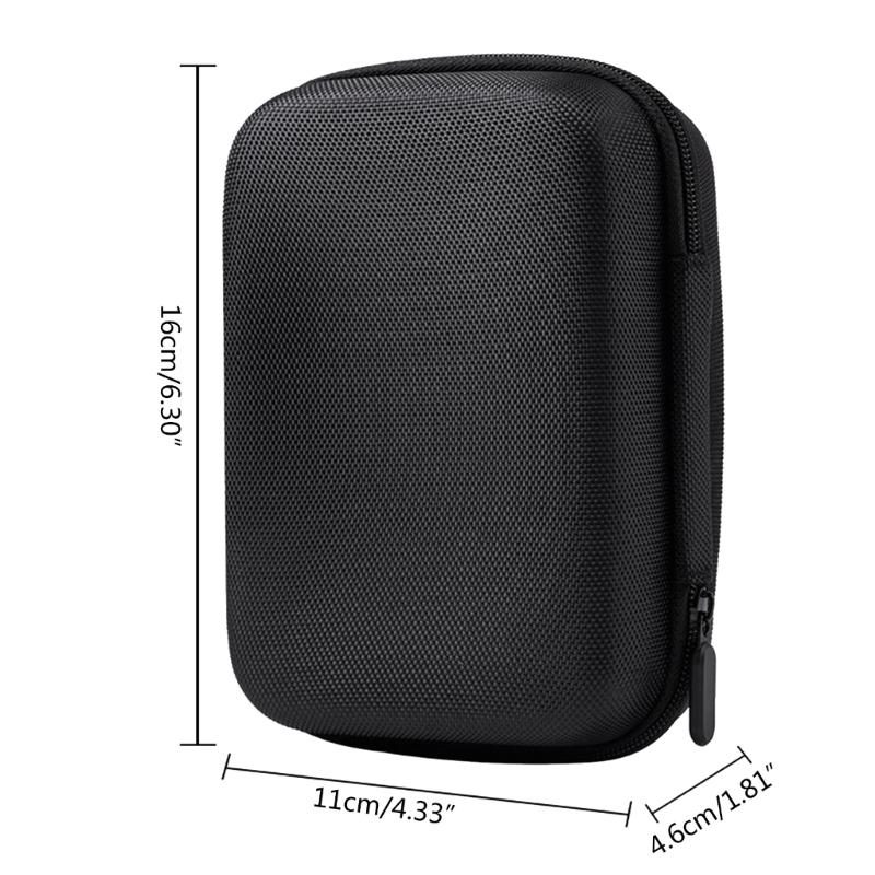 EVA Hard Case Square Heaphone Bag with Inner Mesh Pocket Carry Pouch with Inner Mesh Pocket for Electronic Accessory