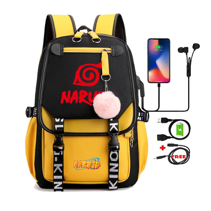 Anime Backpack for Teen Student Schoolbag Men Women Leisure Usb Travel Bag Boy Girl Back To School Backpack Rucksack