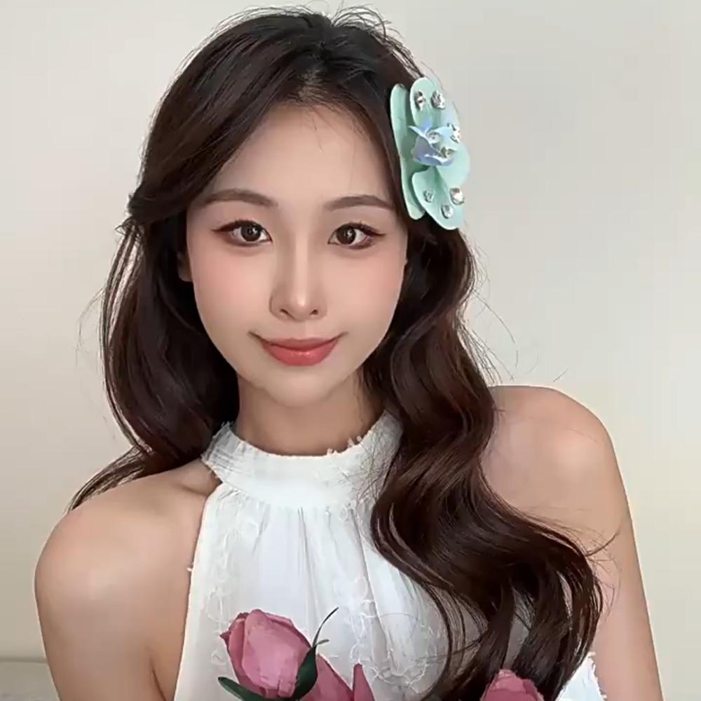 Korean Style Orchid Flower Hairpin Butterfly Orchid Bohemia Barrettes Bridal