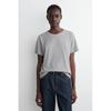 Japan Crewneck CoTTon T shirT lighT Grey Melange