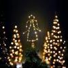 Lighted Wire Angel Christmas Tree Topper Pre-Lit Metal Wire Small Angel