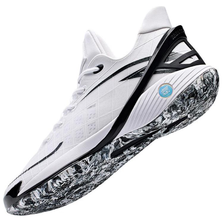 Anta Lightweight Series Shock Absorption Non-Slip Low-Top Basketball Shoes Men Sneakers White Black 112421614-1