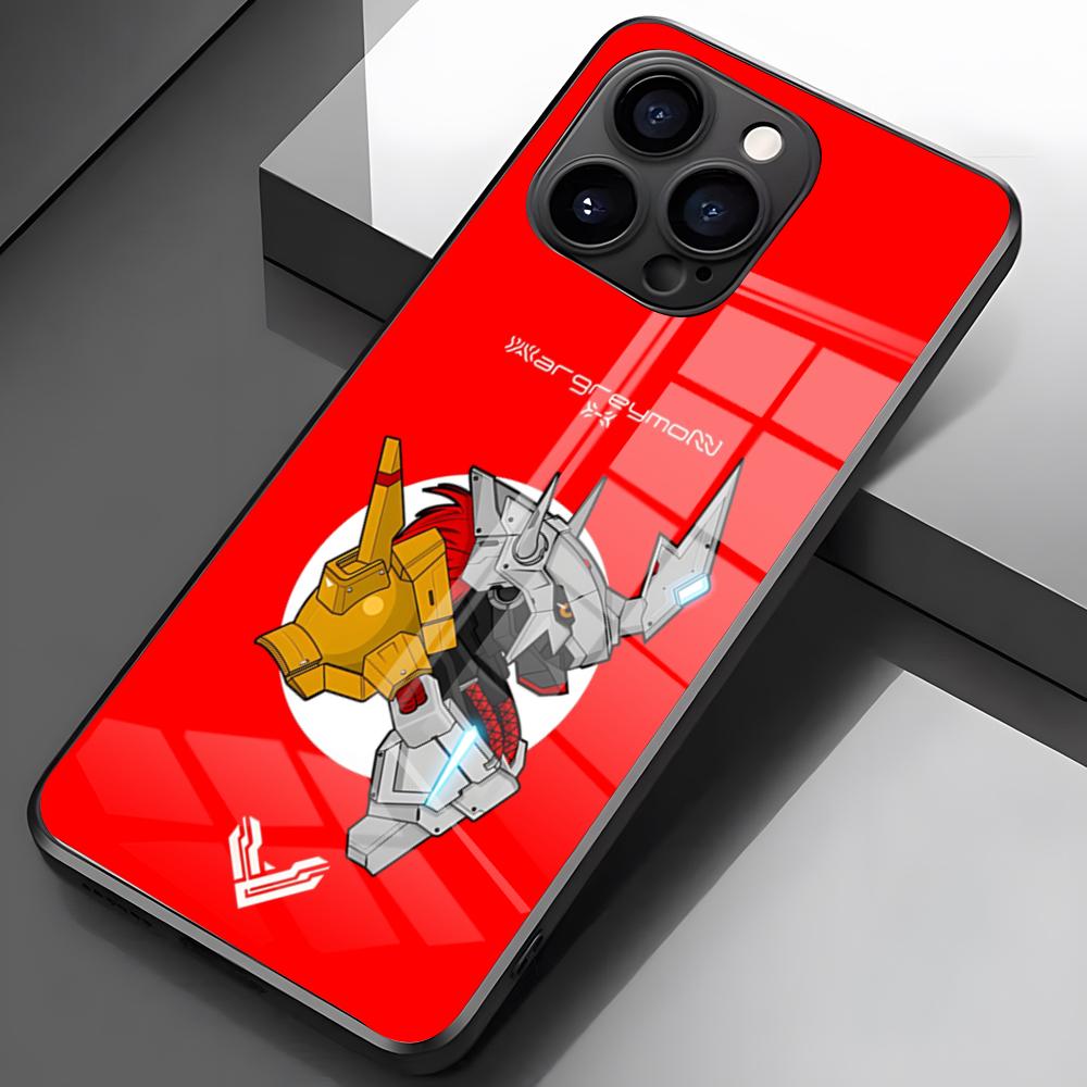 Pop Cool Digimon Japan Anime Phone Case For IPhone 17 Pro Max 16 15 14 Pro Max 13 11 X Xs Xr 8 7Plus Glass Cover