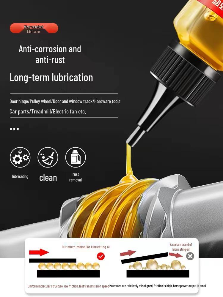 Multi-Purpose Lubricating Oil for Door Hinges, Machine Parts, and Rust Prevention
