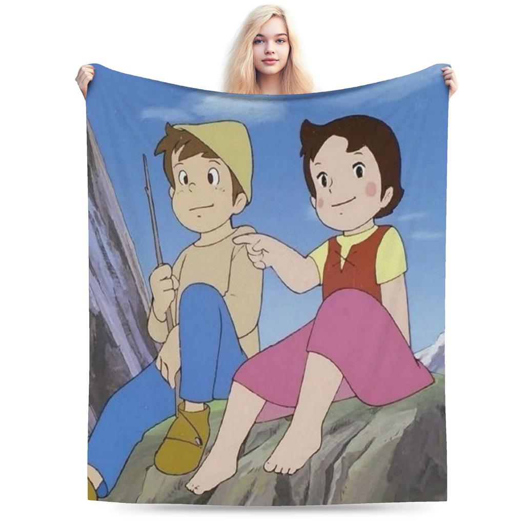 Heidi, Girl of the Alps Blanket Soft Fleece Healing Gift Throw Blankets Bedspread
