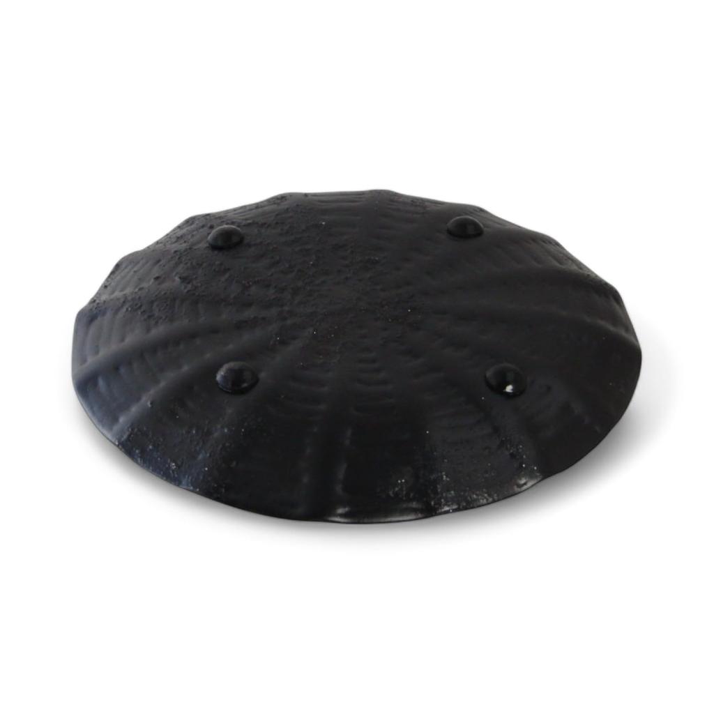 Dish Glass Plate Round Plate Small Black Gold 15cm Sairan J-kitchens