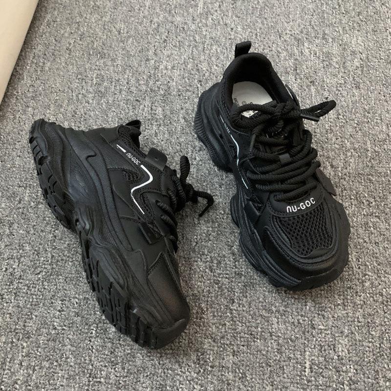 Retro Plateau-Damen-Sneaker, leicht, lässig, sportlich, Frühjahr und Herbst 2025, neue beliebte Dad-Schuhe