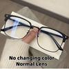 Vintage Square Anti- Blue Ray Smart Photochromic Myopia Spectacles for Female Male Short Sight Spectacles Minus Diopter Eye Spectacles 0 To -6.0