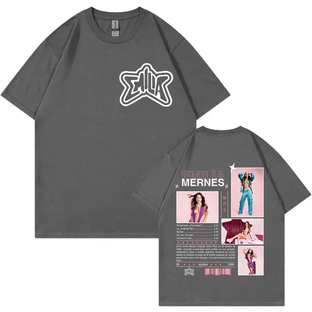 Emilia Mernes Mp3 Tour Graphic T Shirts Unisexs Wounisexs Hip Hop Fashion Aesthetic Tshirts High Quality Cotton Oversized Tshirt