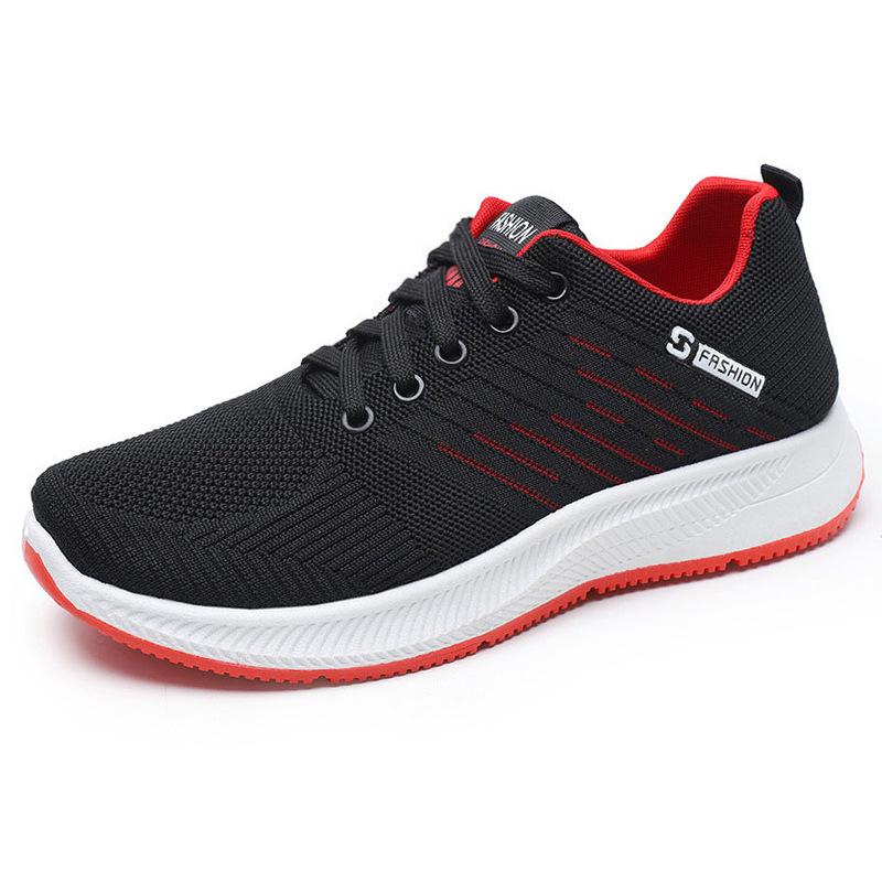 

Летняя мужская обувь Свежая Легкая Повседневная Спортивная обувь Для улицы Мягкая подошва Комфорт Шнуровка Кроссовки для бега Удобные кроссовки 39 красный