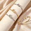 Niche Light Luxury Zircon Bracelets, High-end Diamond-studded Nail-studded Open Bangs, Wedding Evening Women's Accessories for