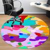 1pc Colorful Design Chair Carpet for Office Non Slip, Machine Washable Rug for Office, Room Holiday Decor for Christmas, Birthday Polyester