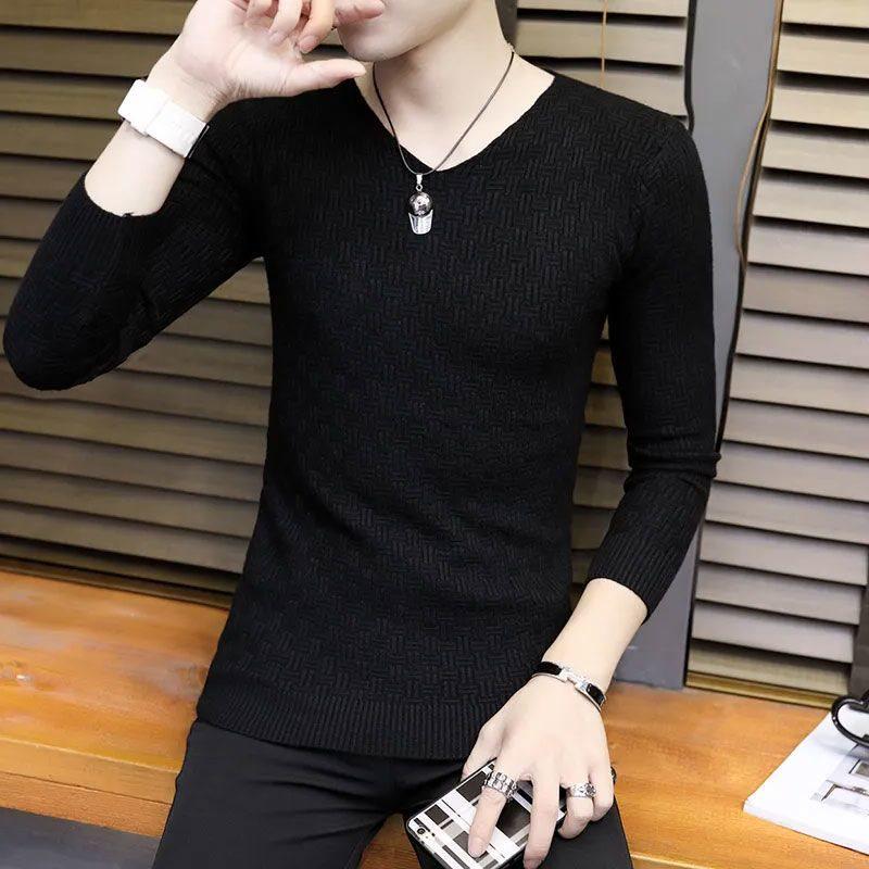 Men's Fleece-Lined High-Neck Knit Sweater: Thick Casual Autumn/Winter Pullover 2025