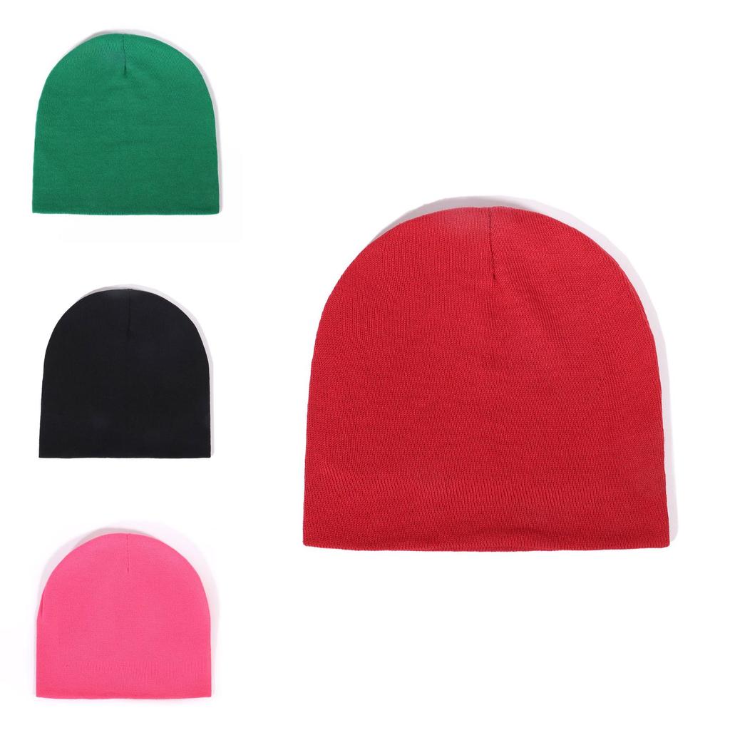Oversized Knit Cap With Polyester Fabric Trendy Casual Hat For Winter Holidays