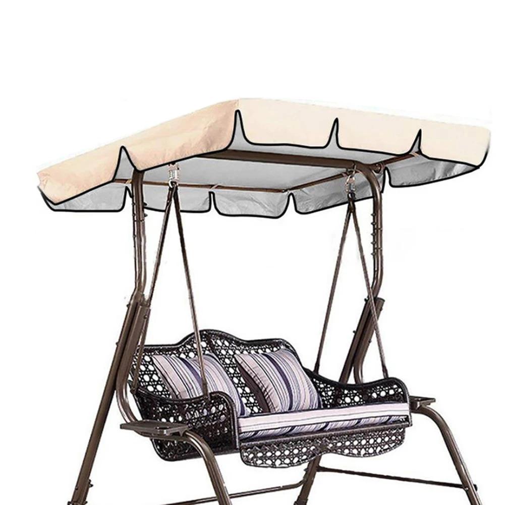 Practical Garden Outdoor Swing Canopy Swivel Top Cover Sun Visor Sunshade Chair Cover 164*114*15cm 1pcs Dustproof