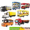 Wange City Transportation Container Engineering Vehicle Building Blocks for Children