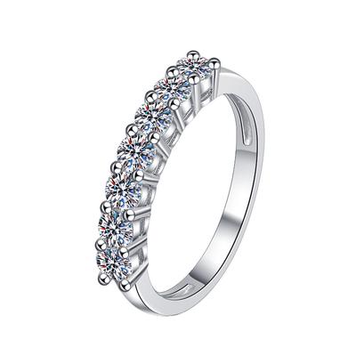 S925 Sterling Silver Women's Ring, Moissanite Ring, Seven-star Row Ring, Crown Stacking Ring, Engagement Ring, Wedding Ring, Gift for Girlfriend