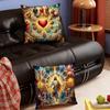 Sacred Heart  Celestial Symbols Pillow Case Bedroom Sofa Living Room Backrest Decoration Square Cushion Nap Time