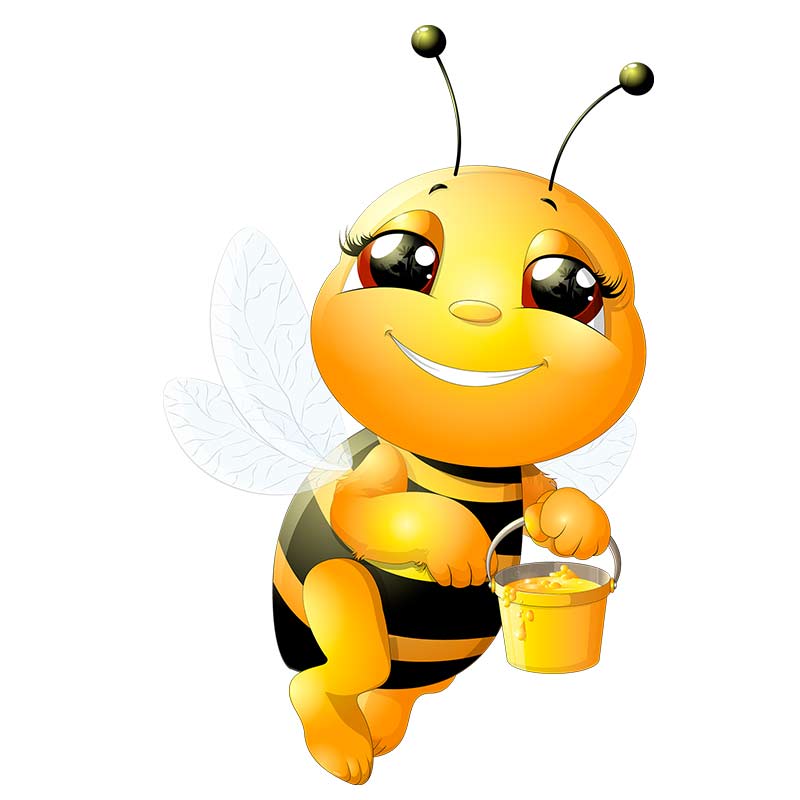 Cute Little Bee Cartoon Insect Car Stickers Waterproof Vinyl Decals Auto Body Window Decor Motorcycle Helmet Stickers M461