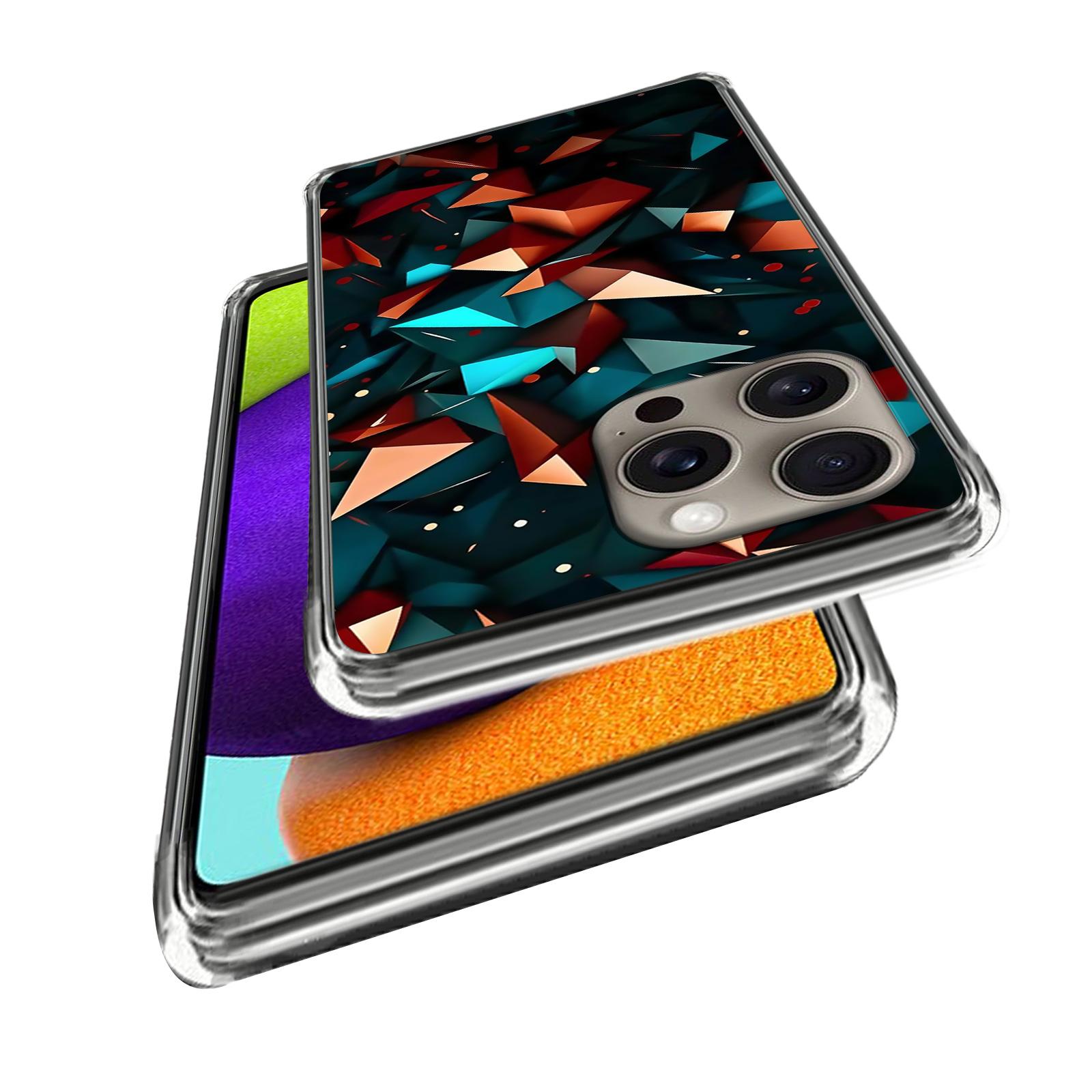 

For iPhone 16 Pro Max Case Shock-Absorbent TPU Pattern Printed Phone Cover Style K