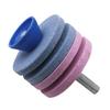 Double-layer Lawn Mower Edge Sharpener Quick Install Edge Whetstone Grinding Wheel  Rotary Tiller