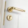 Golden Bedroom Door Lock Indoor Split Lock Zinc Alloy Door Handle Silent Locks Wood Door Safety Locks Doors Hardware Accessories