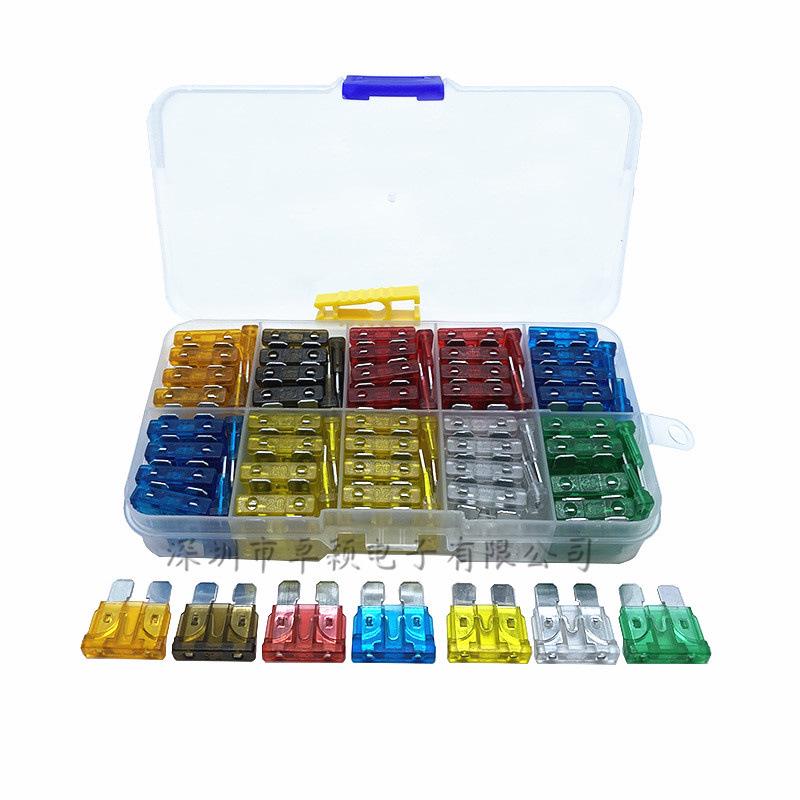 Car Fuse Box Set: Blade Fuses In Small, Medium, & Large (1A, 3A, 10A, 15A)