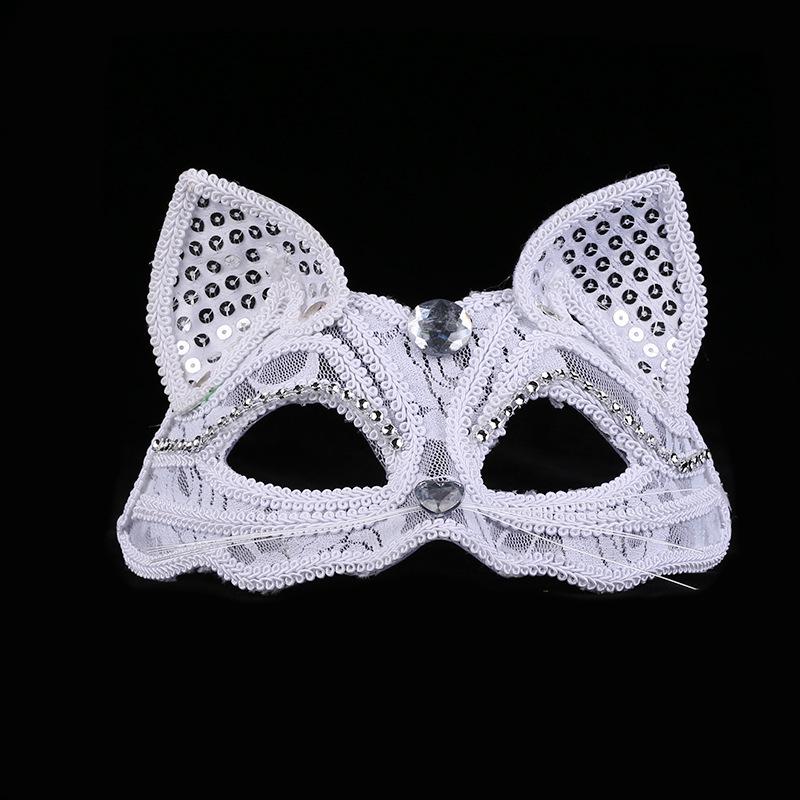 Halloween Masquerade Party Character Dress Up Half Face Animal Mask Fox Mask Sexy Lace Mask
