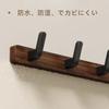 doandfa Wall Wall Hat Clothes Storage Natural Wood Hooks, Hanger, Hook, Hook, Hook, Entryway, Bathroom, Bedroom, Kitchen, Wooden, (Walnut, 4-Piece