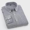 Men's Slim Fit White Oxford Cotton Long-Sleeve Shirt