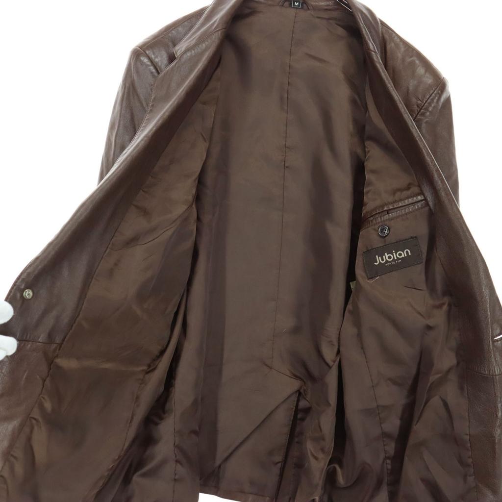 Jubian Long sleeve leather jacket M Brown Men's Used