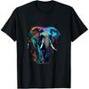 Elephant Face Colorful Pop Art Design T Shirts Unisex Women Cotton Humor Streetwear Tee Shirt Short Sleeve Unisex Loose Clothing
