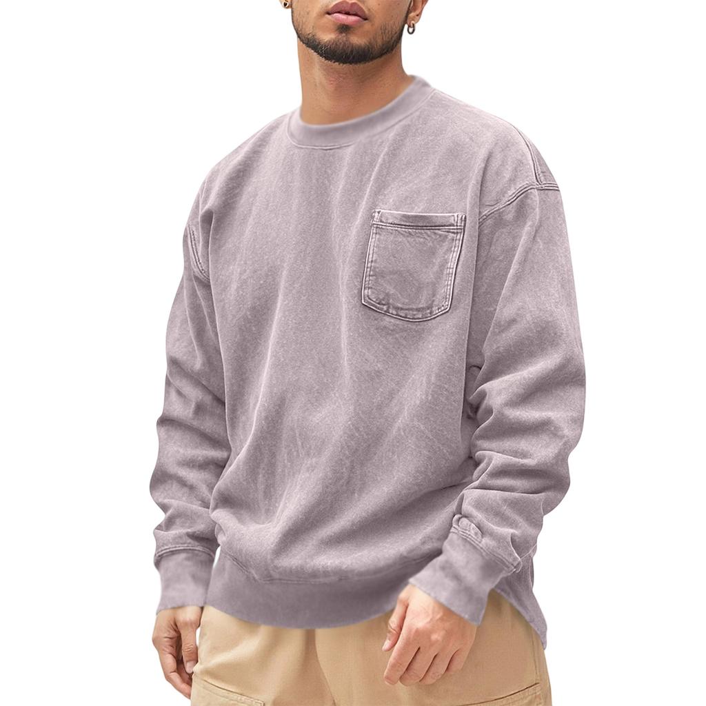 Men's  Trend  Loose  Round Neck  Hoodie  Long Sleeves  Leisure