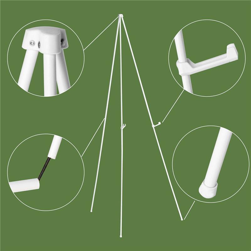 

2x Біла мольберт-підставка для демонстрації весільного знака та плаката-63Встановіть мольберти для тримача-виставки-Складаний мольберт для плакатів білий