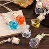50 Pezzi 8ml Diffusore Profumatore Auto da Appendere Vuoto Vetro Trasparente Diffusore Oli Essenziali Aromaterapia Fragranza Profumo Ciondolo Vetro