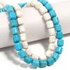 Natural Turquoise Stone Beads Blue White Cylinder Shape Loose Spacer Beads For Jewelry Making DIY Bracelets Necklace Accessories